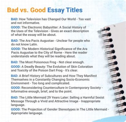 do essays need a title? because the title is the first thing that catches the reader's eye.