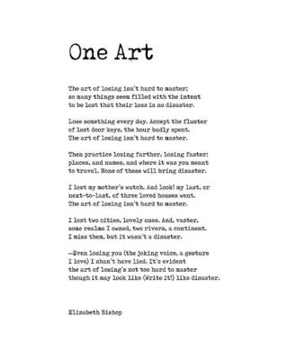 One Art by Elizabeth Bishop: Deeper Meanings and Interpretations