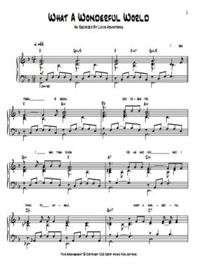 what a wonderful world piano sheet music What a wonderful world to ponder on the melodies that evoke such vivid imagery and emotions through their harmonious notes.